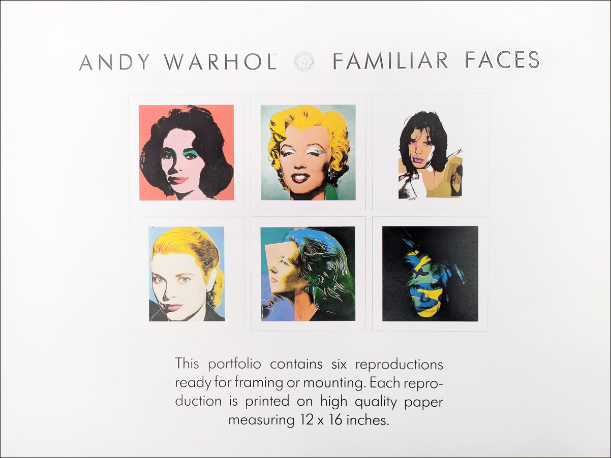 Andy Warhol Portfolio Familiar Faces 1989 with 6 prints