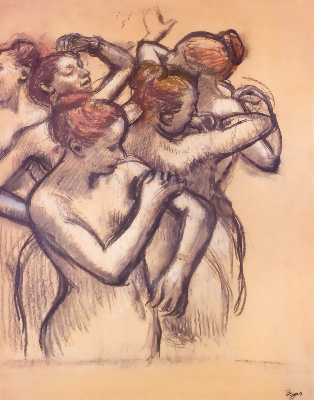 Edgar Degas Dancers nude study