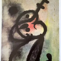 Miro Derriere le Miroir DM16231 Femme Oiseau 1978