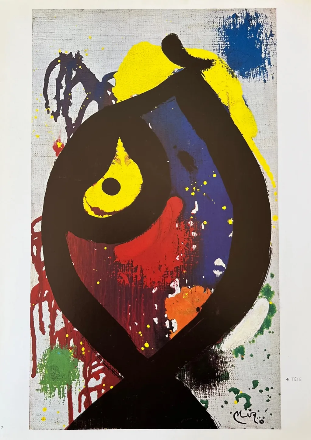 Joan Miro Derriere le Miroir DM04231 Tete 1978