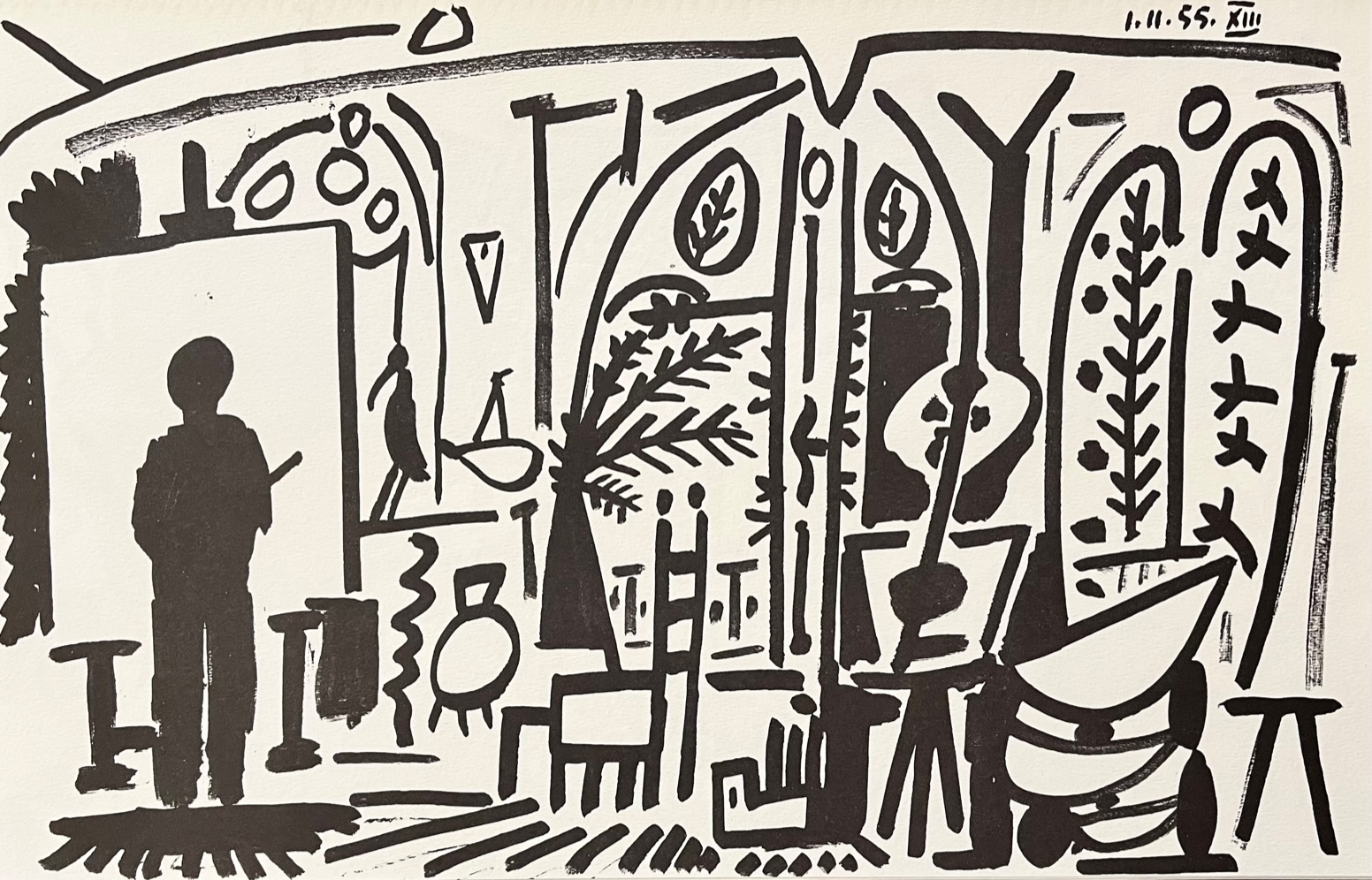 Picasso Sketchbook Carnet de la Californie Lithograph 13 dated 1/11/1955