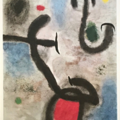 Joan Miro Derriere le Miroir Femme et Oiseaux 1965