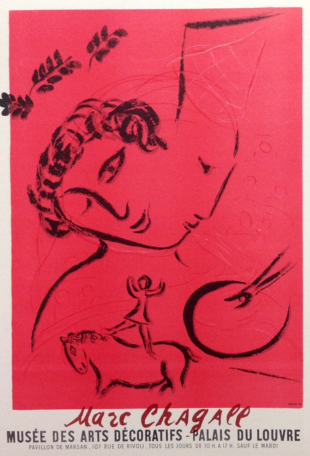 Chagall Lithograph 99, Palais de louvre 1959 Art in posters
