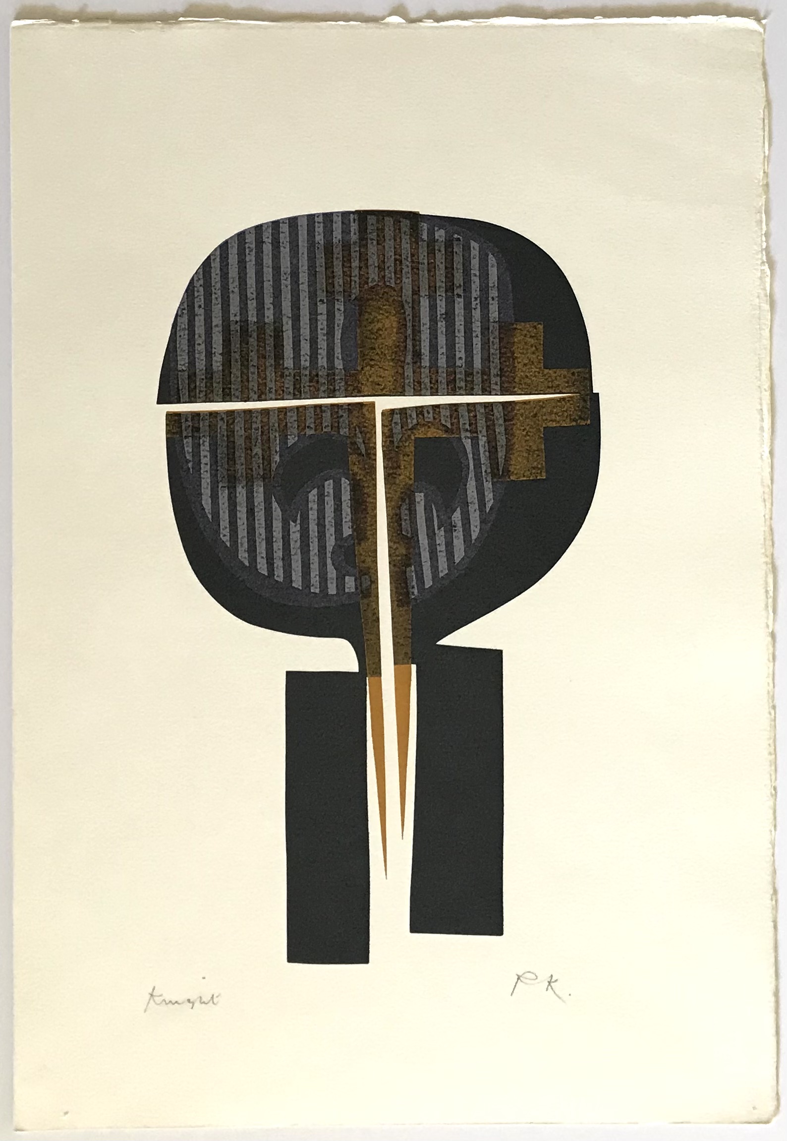 Ronald king Screen Print Knight Signed 1967