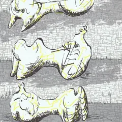 Henri Moore Original Lithograph Reclining Figures XXe Siecle 1972