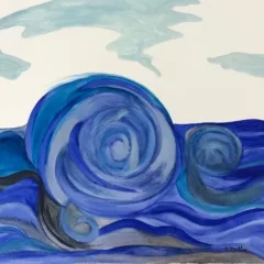 Grace Absi High Sea 2001 Acrylic Painting on Arches Paper