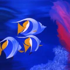 Grace Absi Aquarium 2001 Oil Painting on Canvas