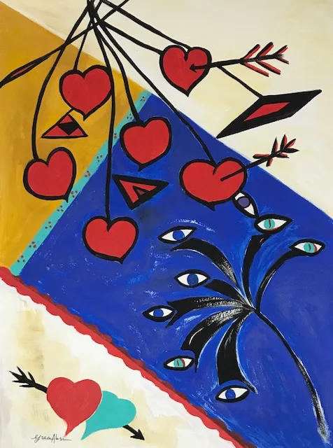 Grace Absi Broken Hearts 2011 Acrylic Painting on Arches Paper 