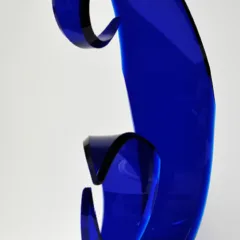 Sculpture Lucite Acrylic Blue Wave by Grace Absi  (SOLD)