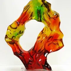 Sculpture Rocky Acrylic Multicolored by Grace Absi