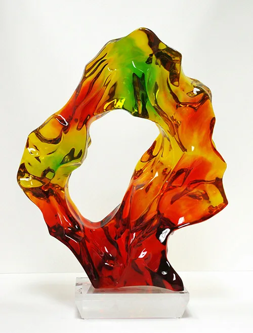 Sculpture Rocky Acrylic Multicolored by Grace Absi