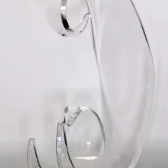 Sculpture Lucite Acrylic Clear Wave by Grace Absi