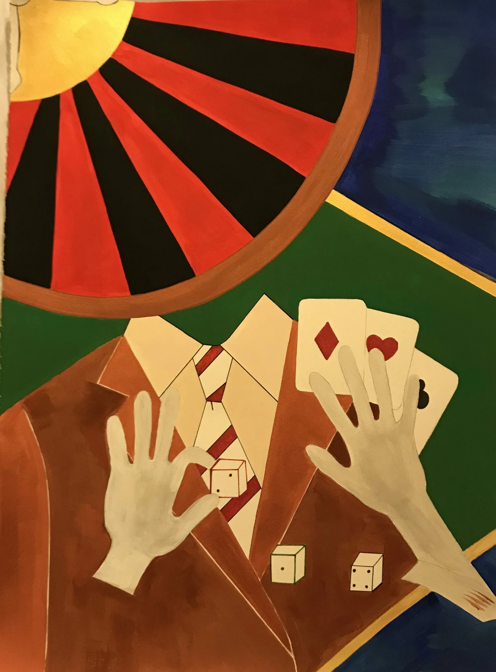 Grace Absi Casino Royal 2018 Acrylic Painting on Arches Paper