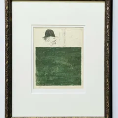 Leonard Baskin Original Color Etching Signed 1979 framed
