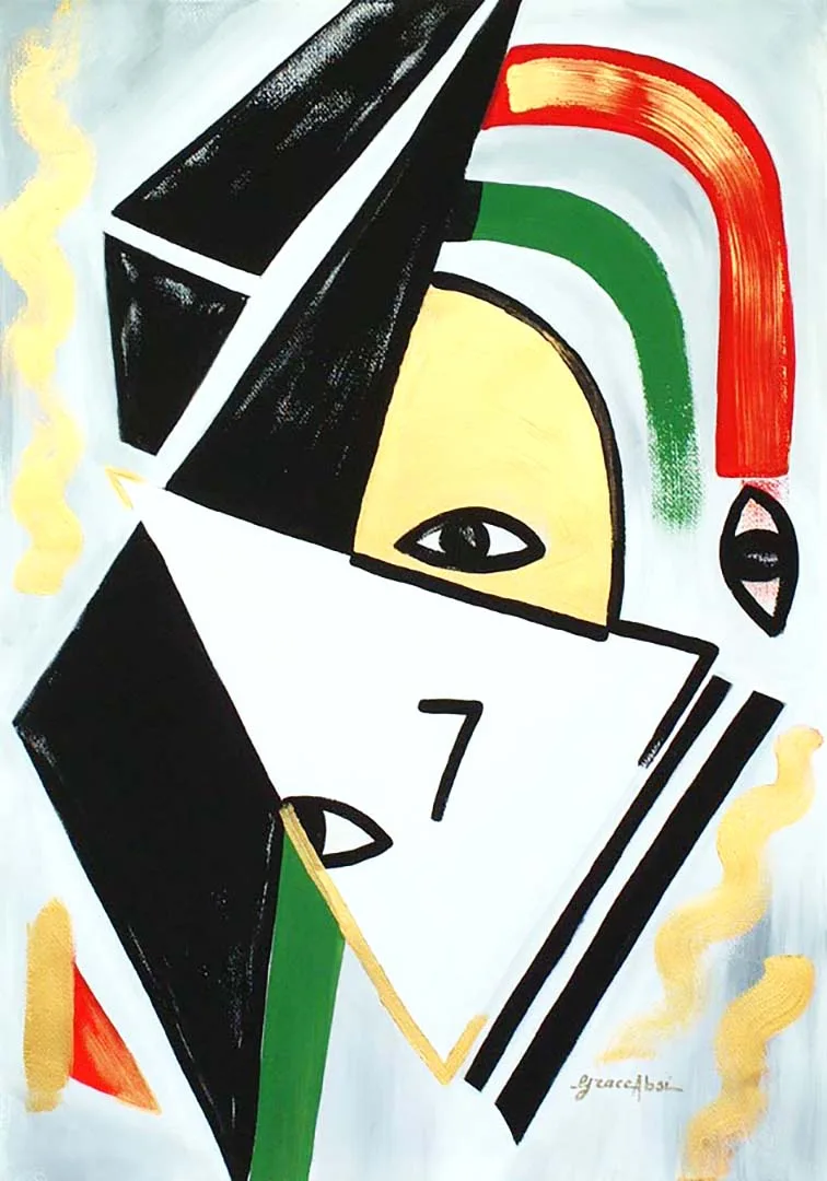 Grace Absi Upside Down 2002 Acrylic Painting on Arches Paper