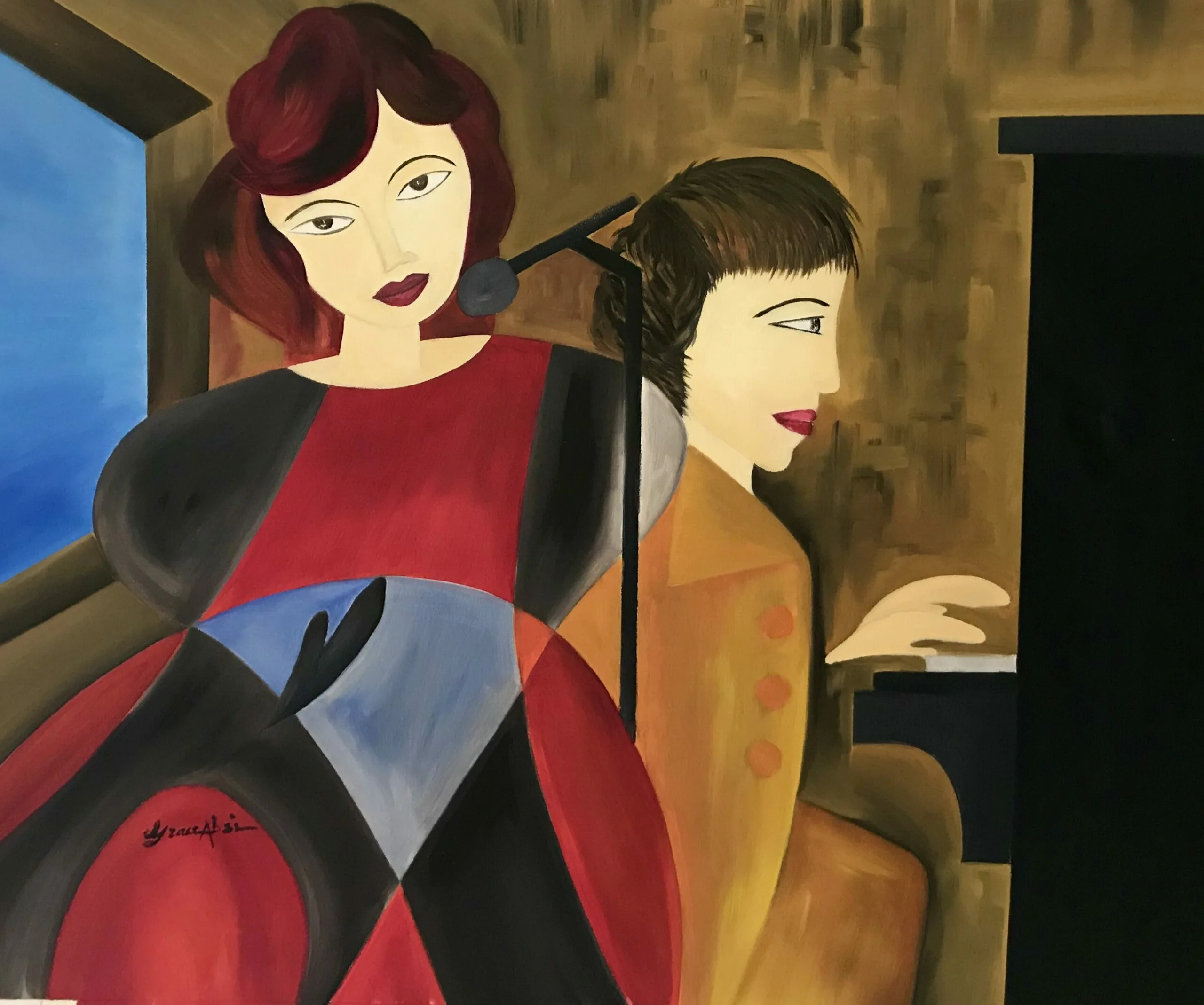 Grace Absi The Pianist 2005 Oil Painting on Canvas