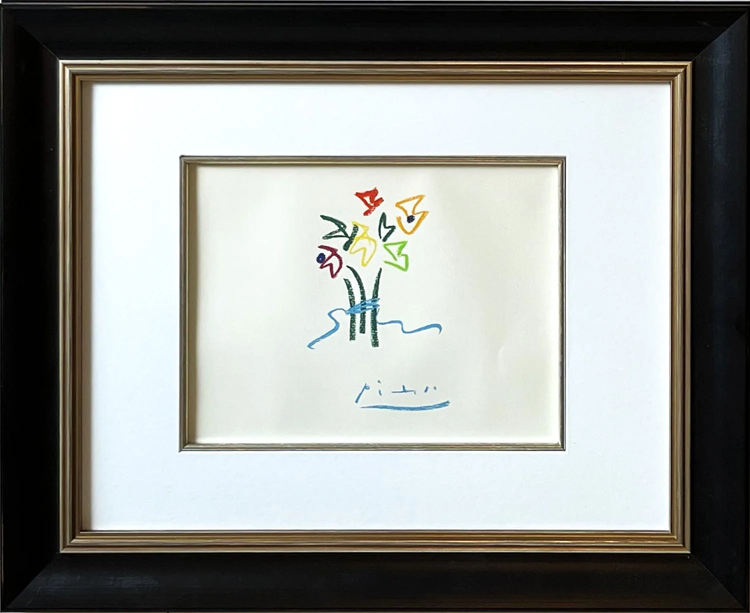Picasso Framed Lithograph 65 Floral 1968