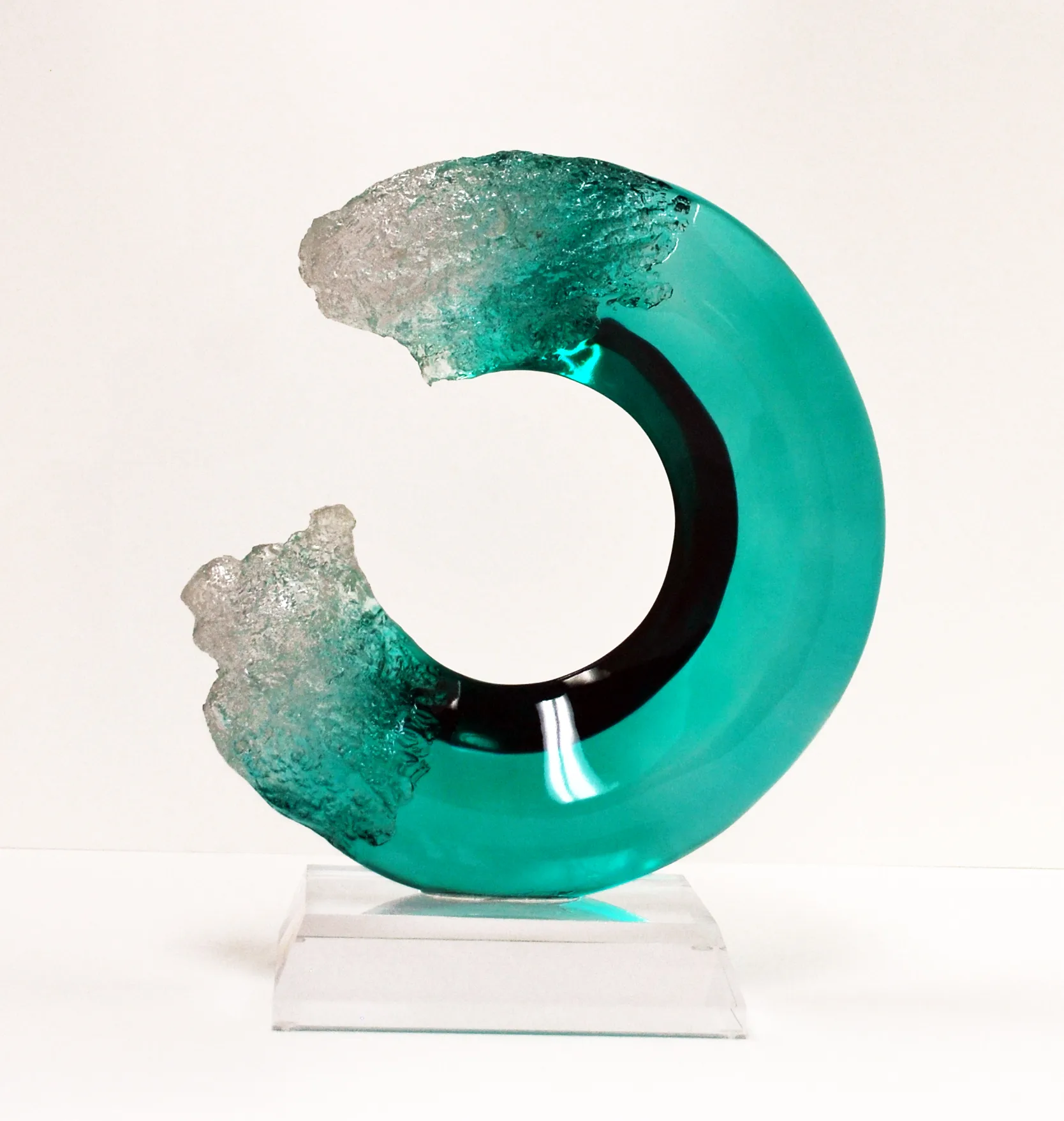 Sculpture Green Half Moon by Grace Absi