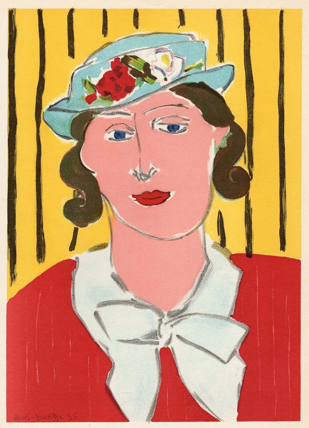 Matisse lithograph from verve 1939 femme au chapeau