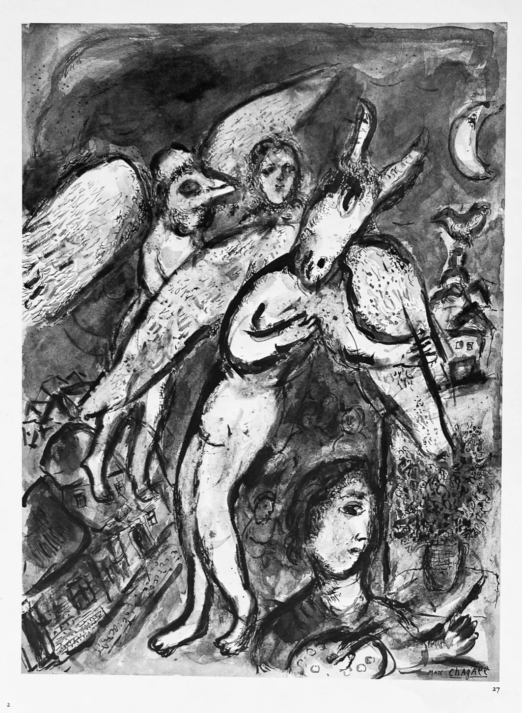 Chagall Untitled 2 - DM11225 Derriere le miroir 1977