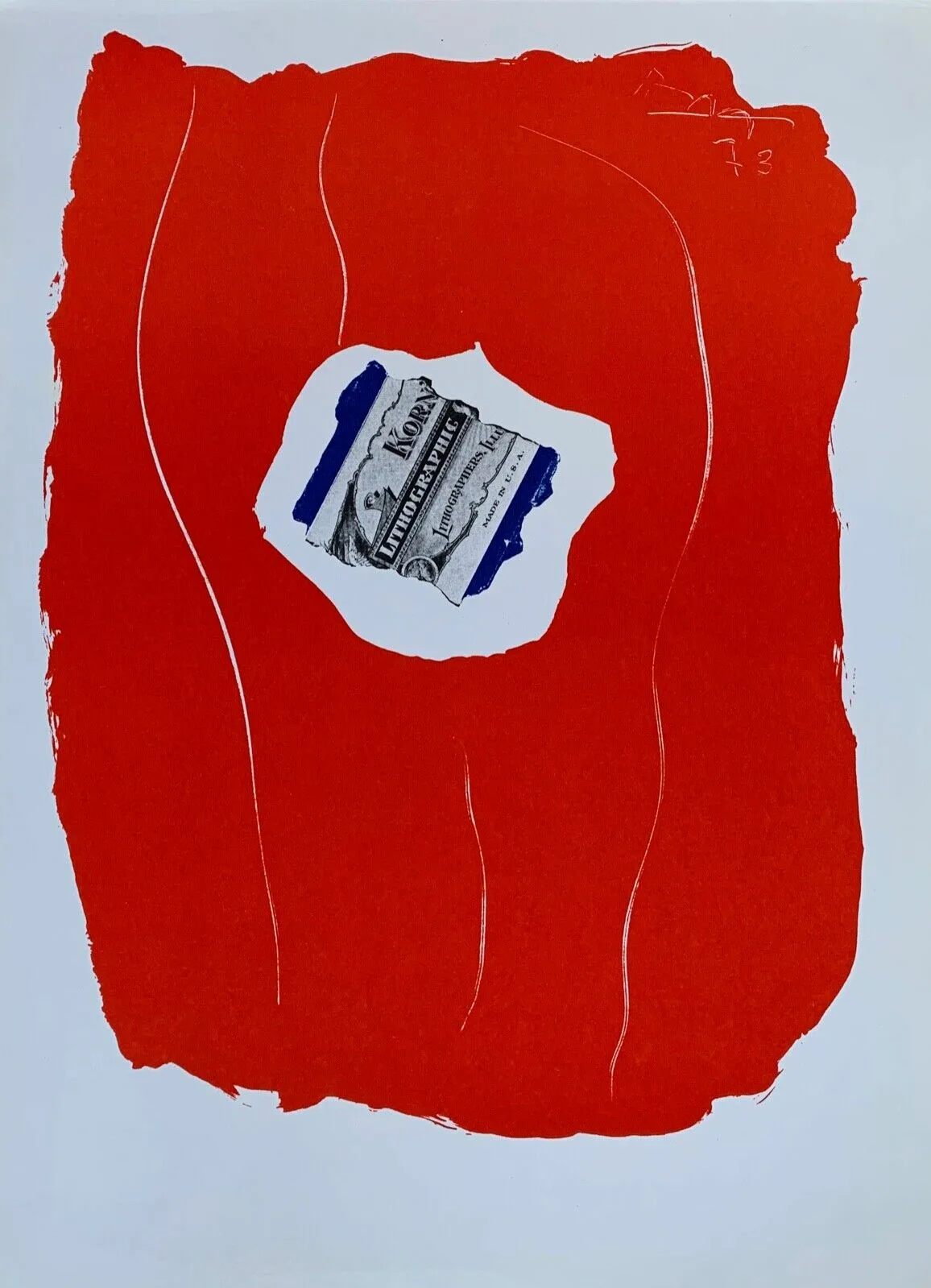 Robert Motherwell Lithograph Tricolor XXe Siele 1973