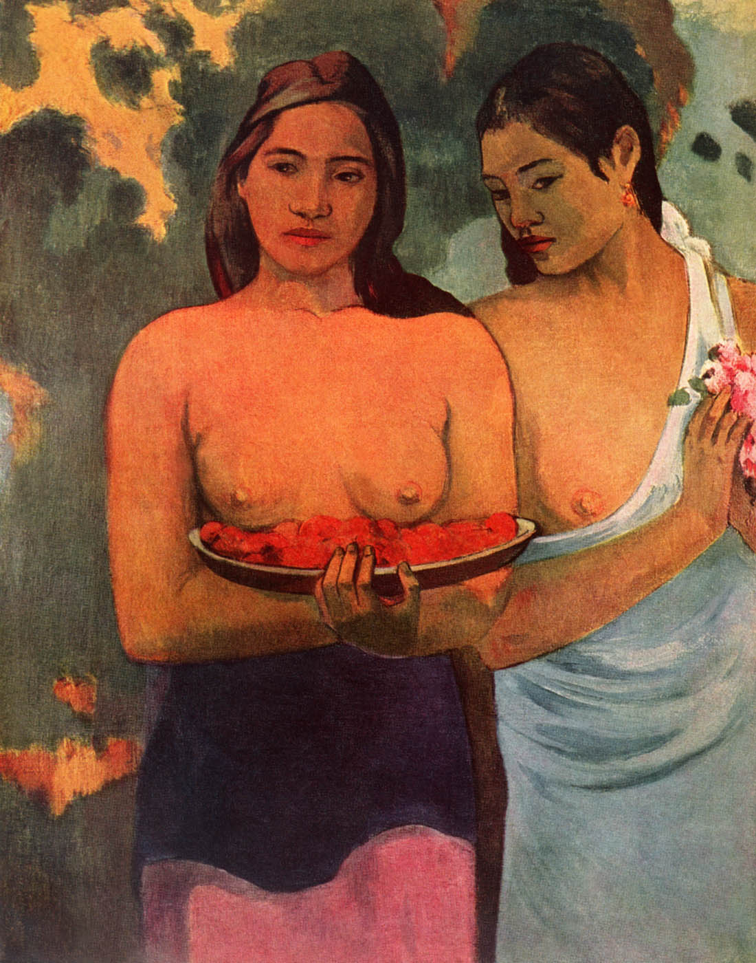 gauguin-Tahitian-women-with-mango-blossom