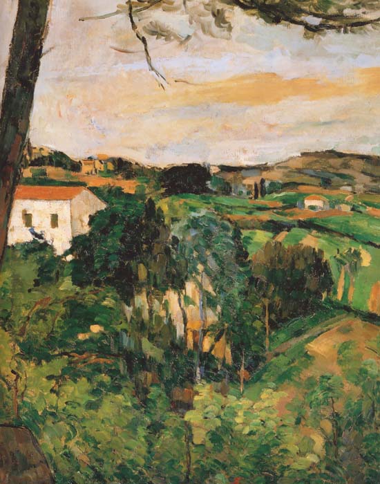 Paul Cezanne Landscape with red roof 1876 Giclee Ltd Edition