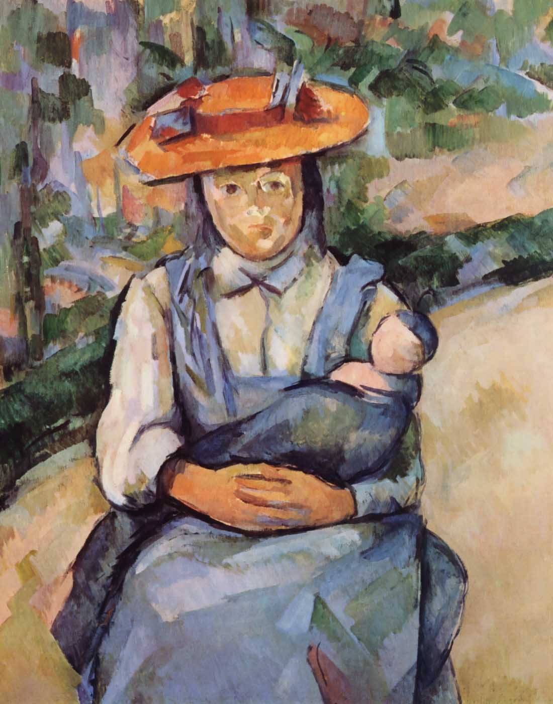 Paul Cezanne Little Girl Holding a Doll 1900