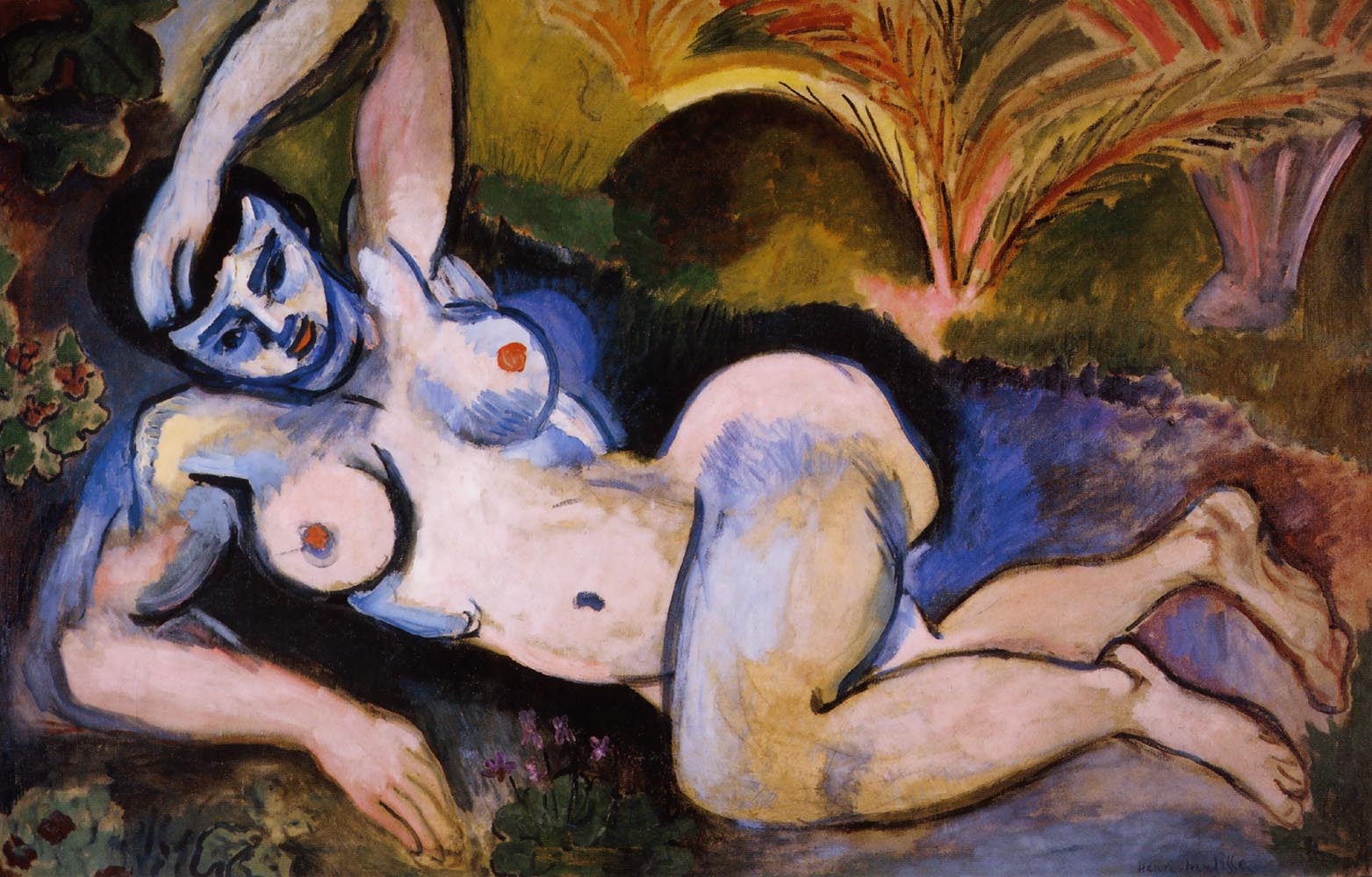 Matisse print giclee blue nude Biskra