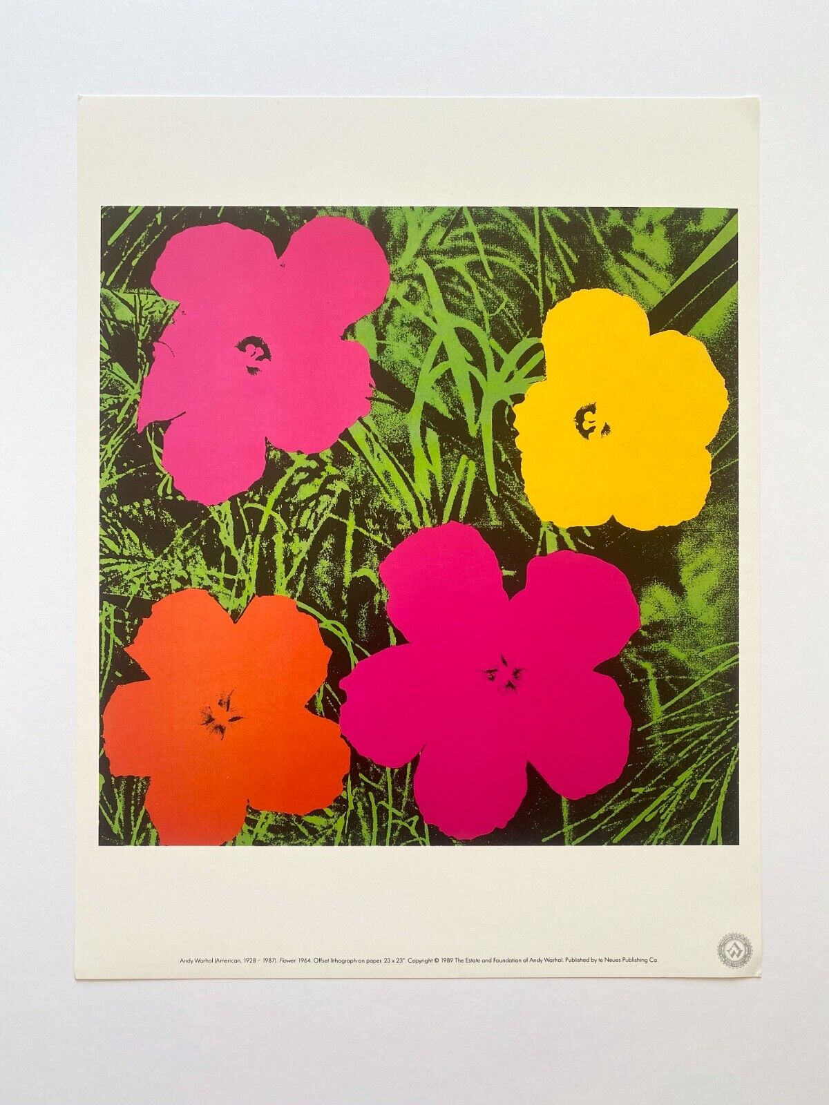 1989 Andy Warhol Pop Art Flower (1964)