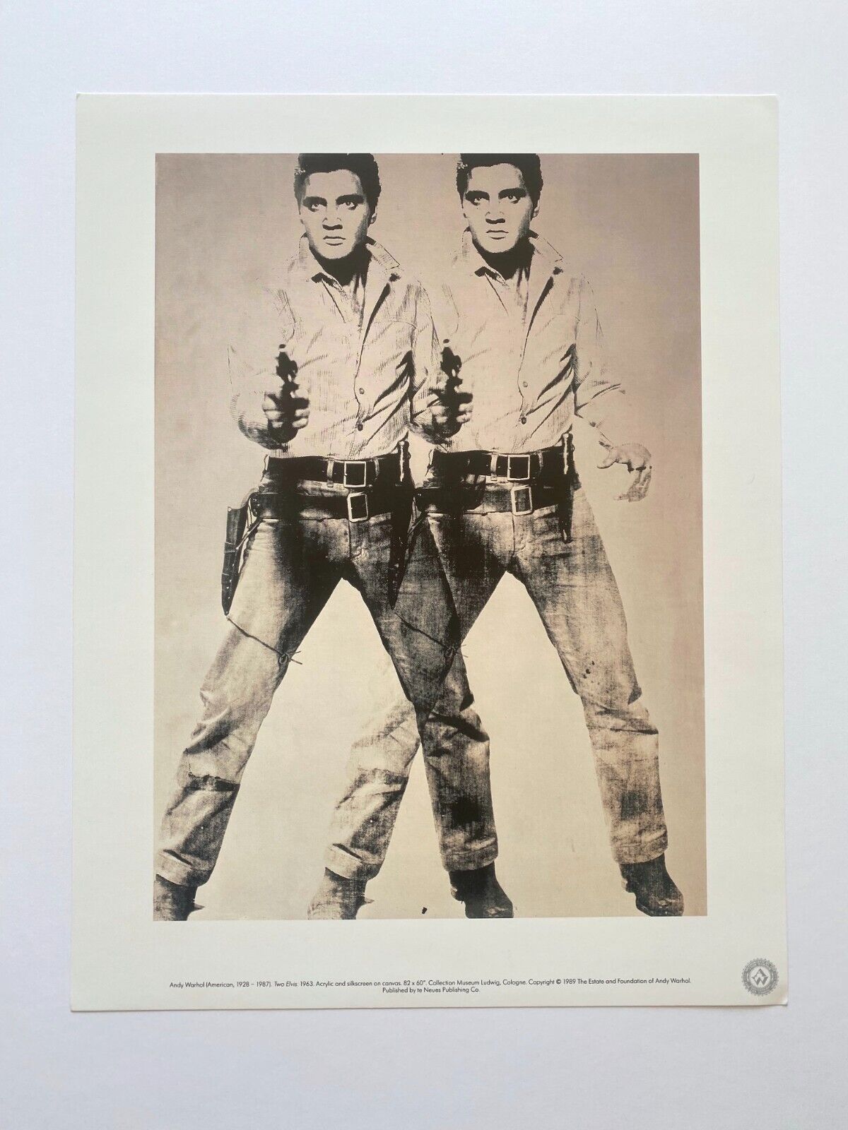 1989 Andy Warhol Pop Art Two Elvis (1963)