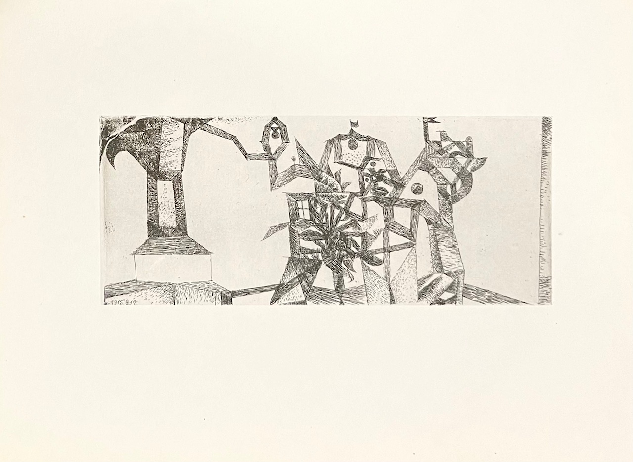 1947 Paul Klee Engraving 15 Little Castle in the Air 1915