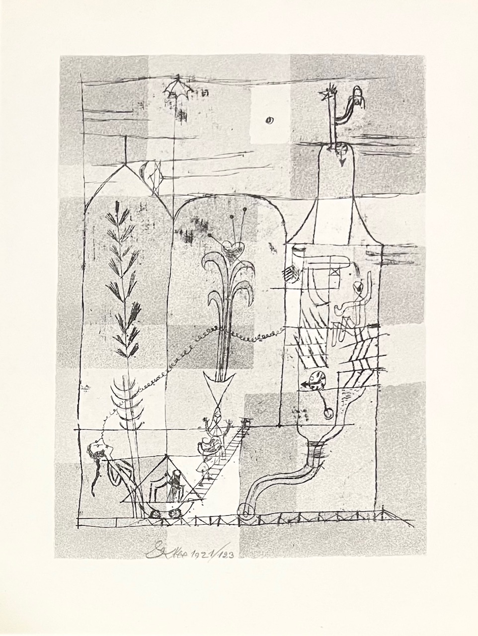 1947 Paul Klee Engraving 26 In the Spirit of Hoffmann 1921