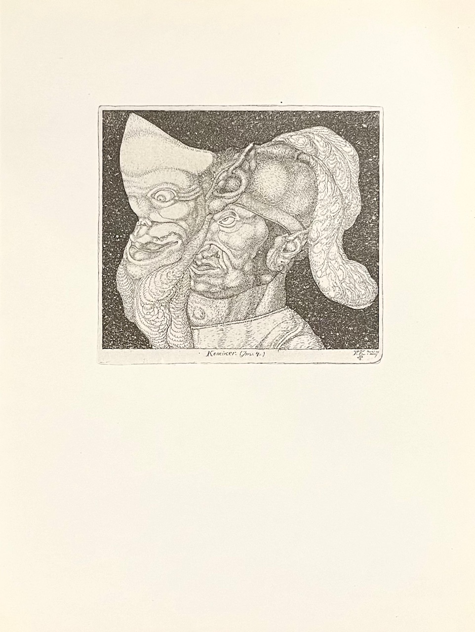 1947 Paul Klee Engraving 3 Comedian 1904