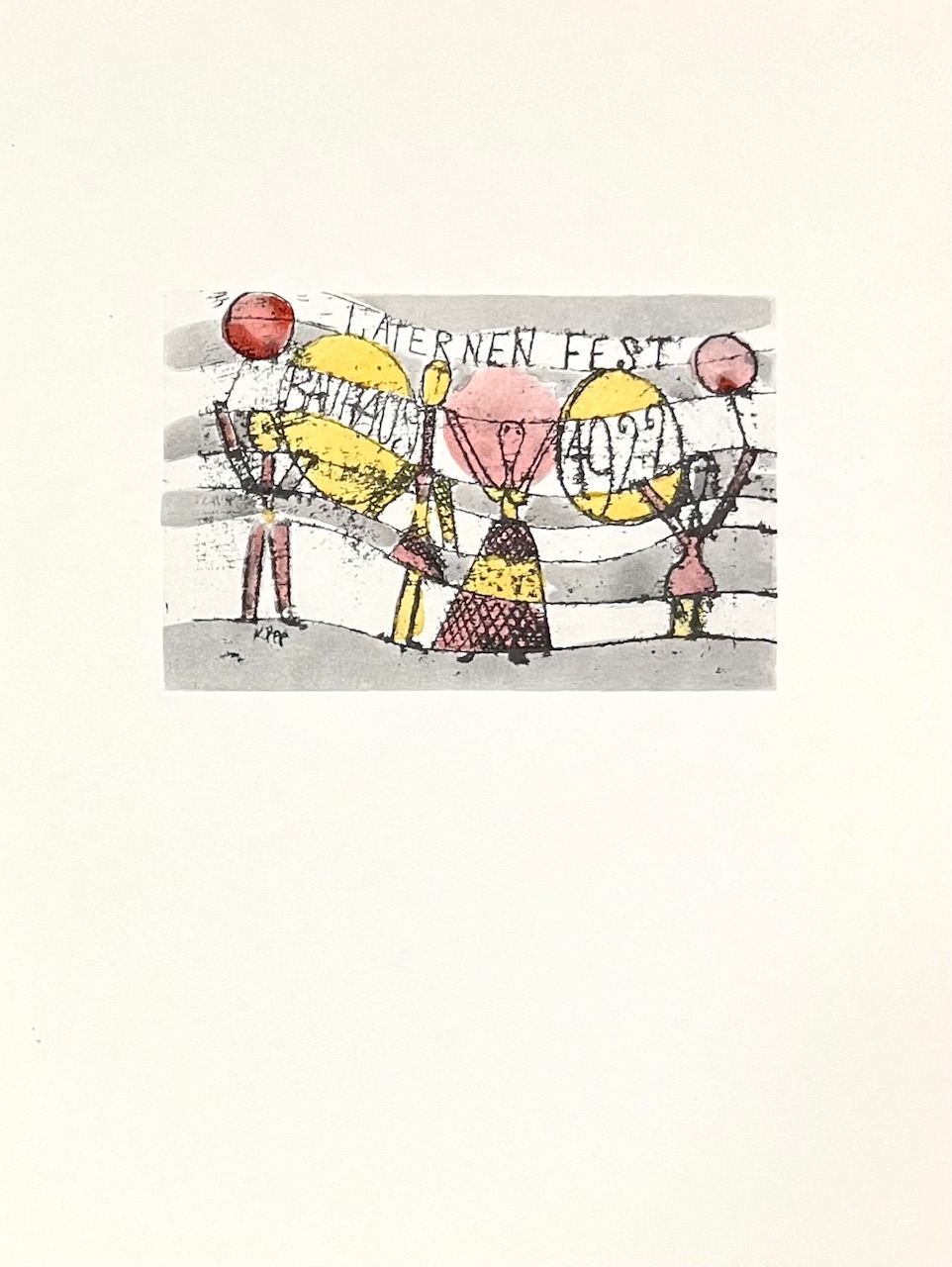 1947 Paul Klee Engraving 30 Lantern Party 1922