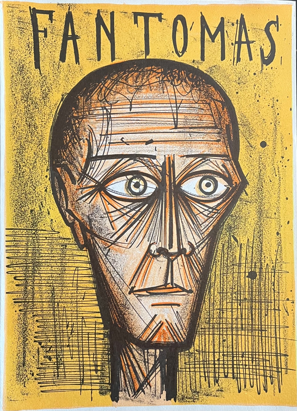 Bernard Buffet Fantomas Original Lithograph 1968