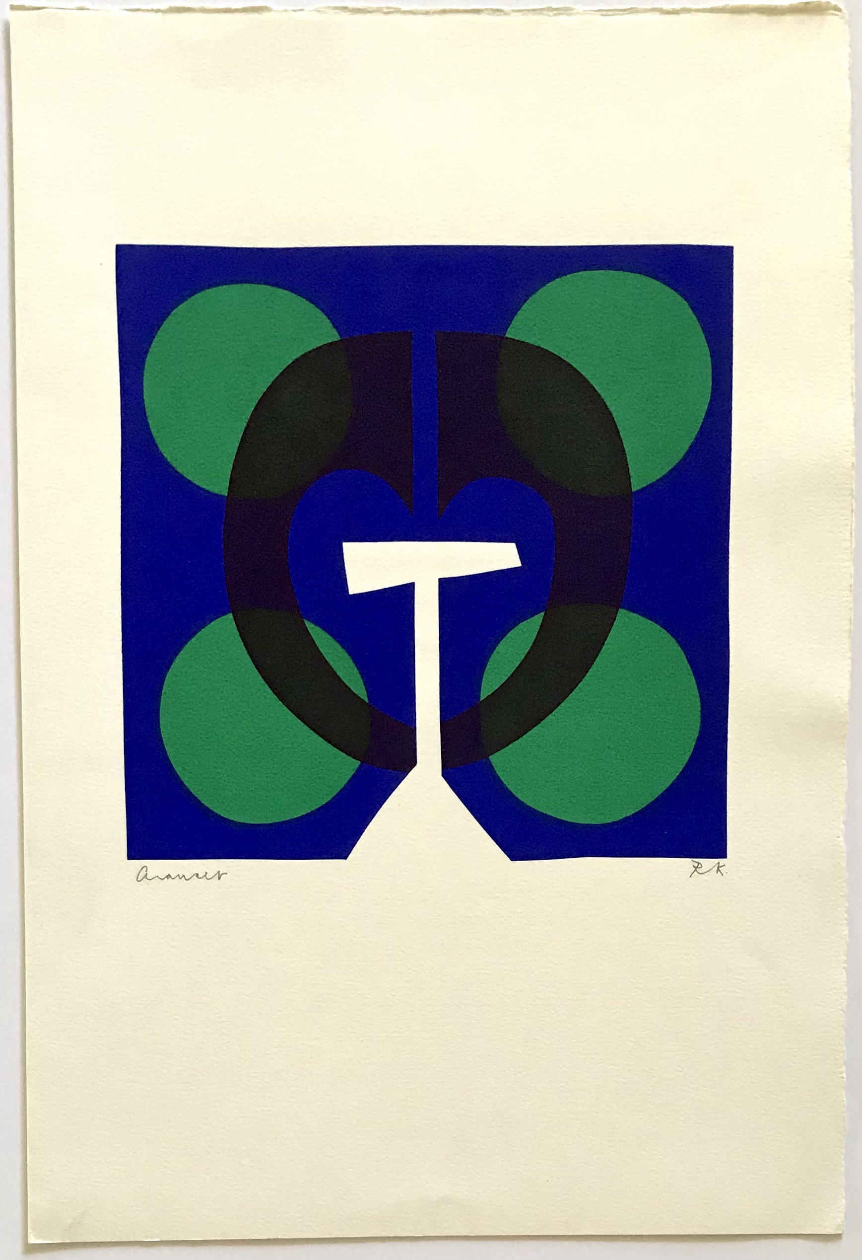 Ronald king signed screenprint Chauser 1967