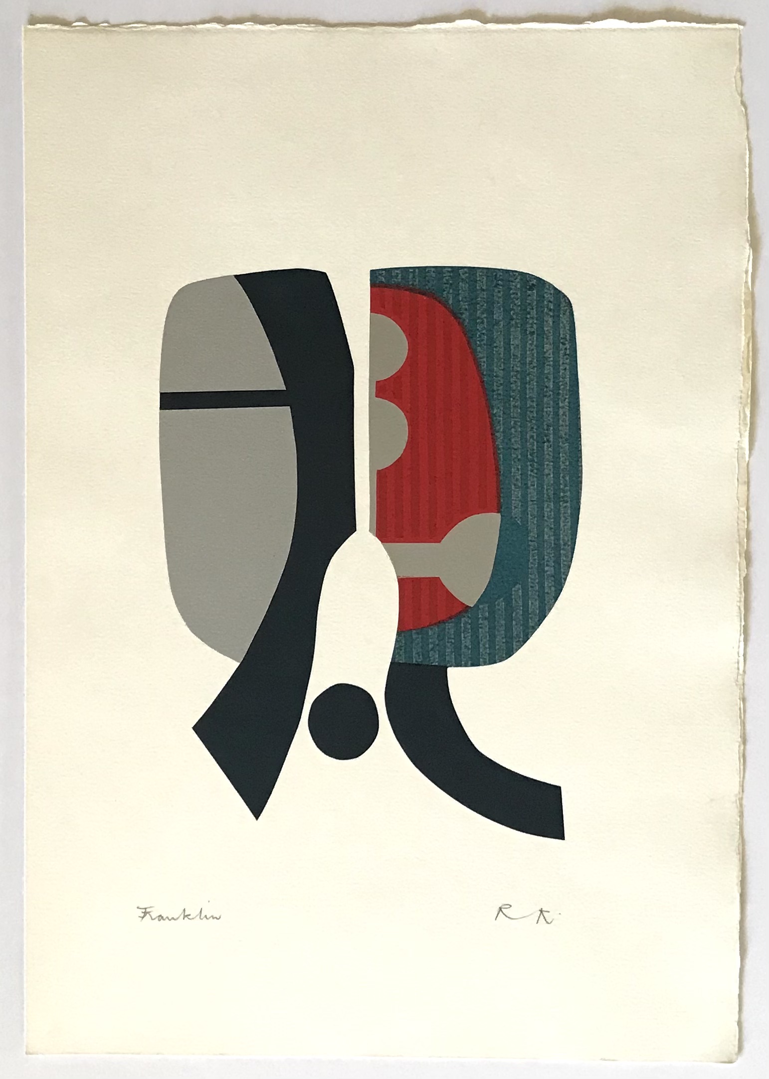 Ronald king signed screenprint Frankeleyn 1967