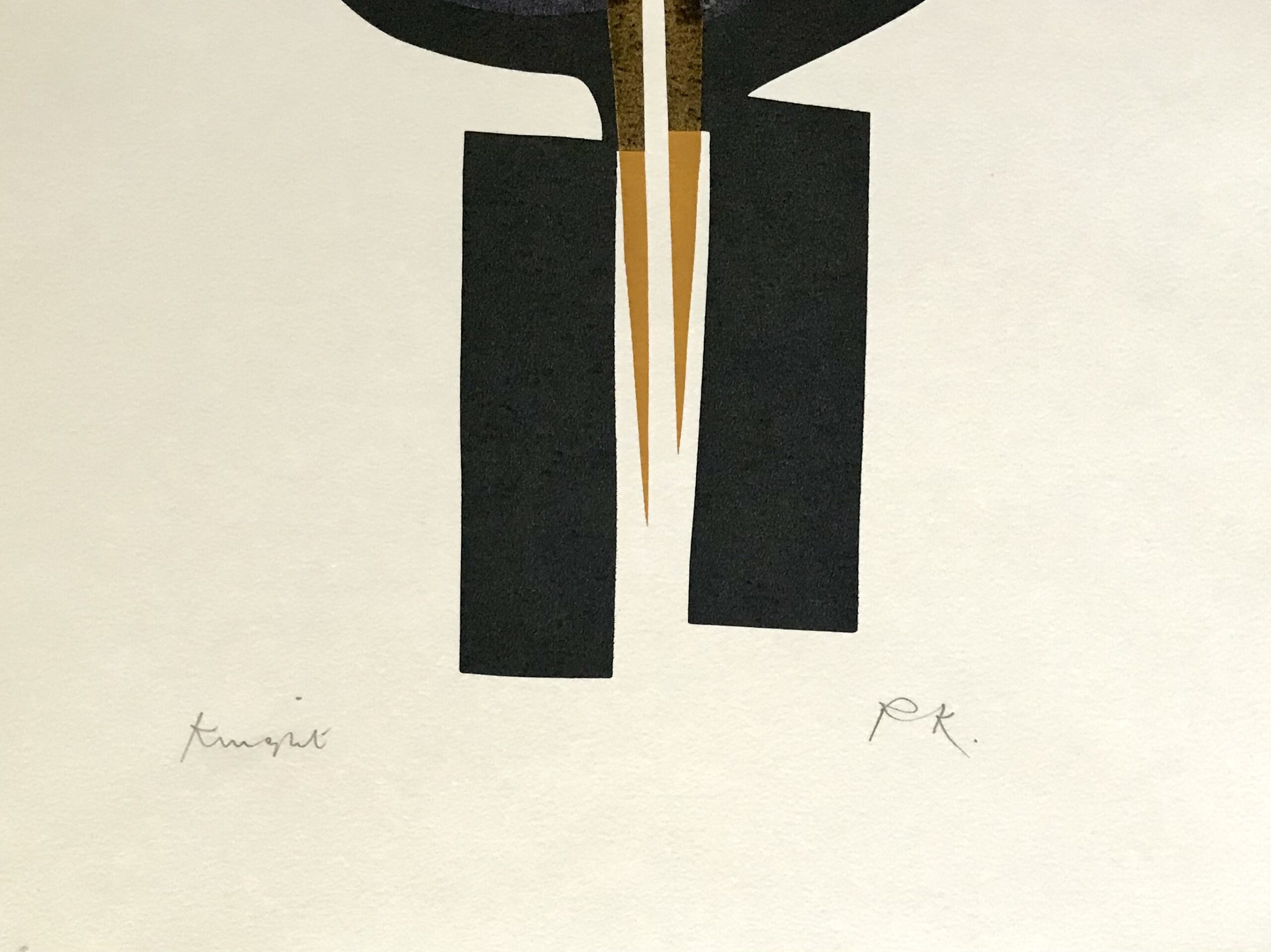 Ronald king signed screenprint Knyght 1967