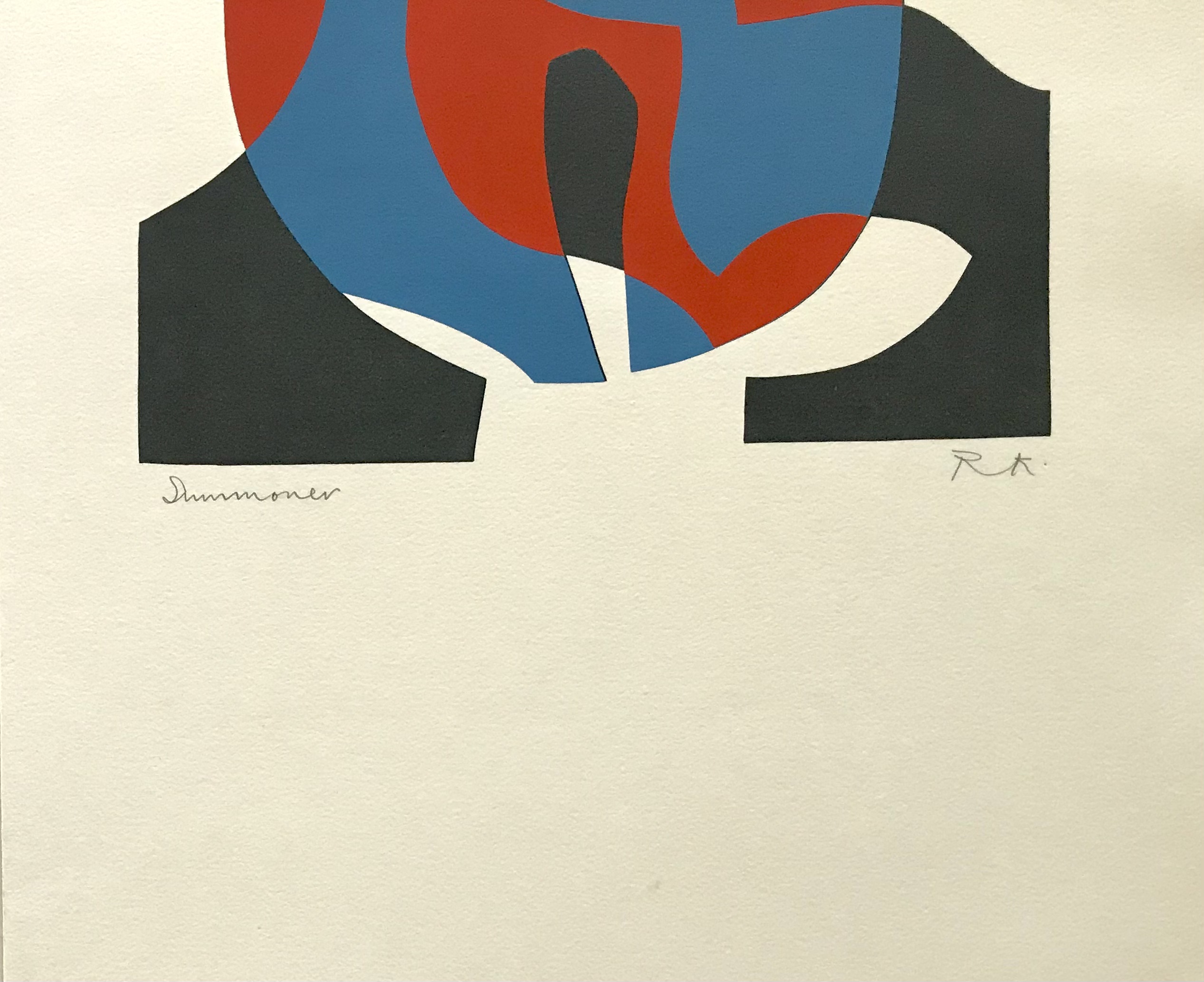 Ronald King screen print Somonoor Signed 1967