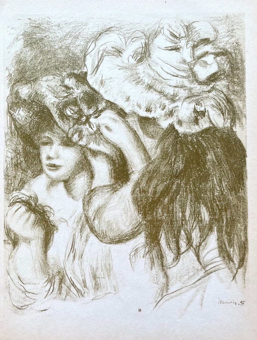 Pierre-Auguste Renoir Lithograph 4 Le Chapeau Epingle -1 color