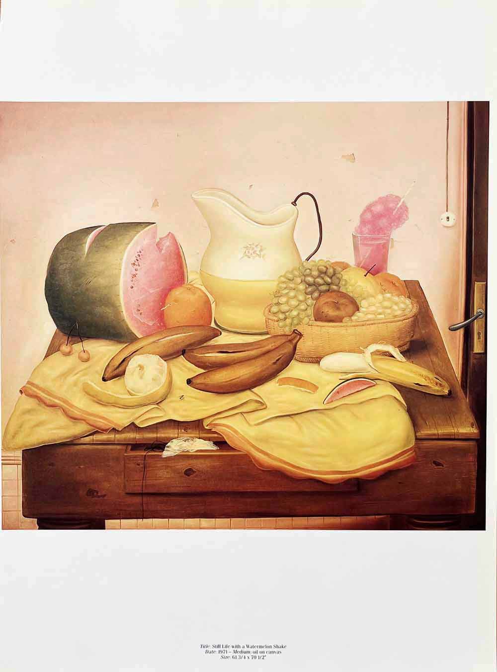 Fernando Botero 30 Stillife With a Watermelon Shake 1983