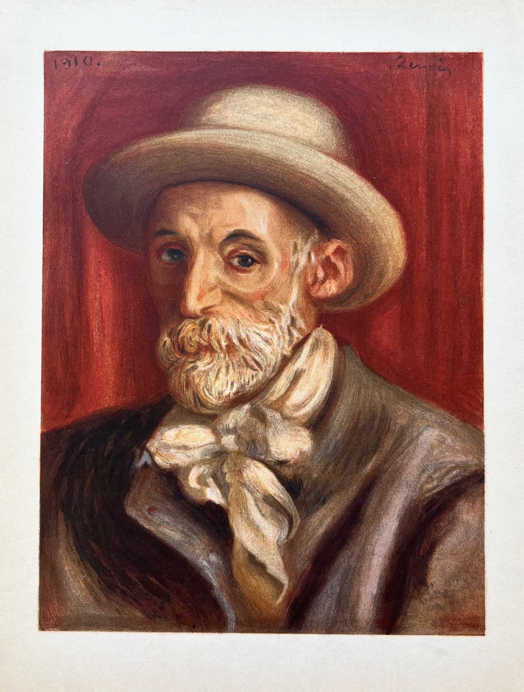 Pierre-Auguste Renoir Lithograph Self Portrait