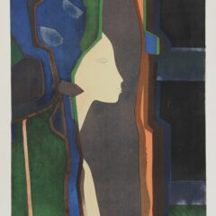 Minaux Original Lithograph Helene-Dame et Miroir Signed & Numbered 1974