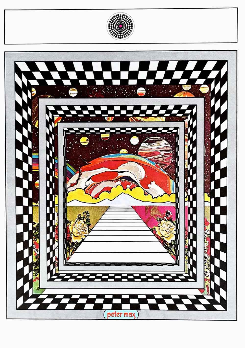 Peter Max Pop Art Poster 14 Cosmic window 1970
