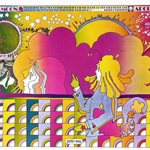 Peter Max Pop Art Poster 19 Apollo one 1970
