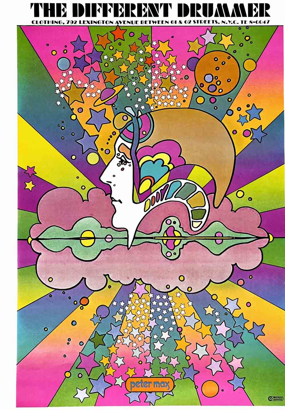 Peter Max Pop Art Poster 2 The Different Drummer1970