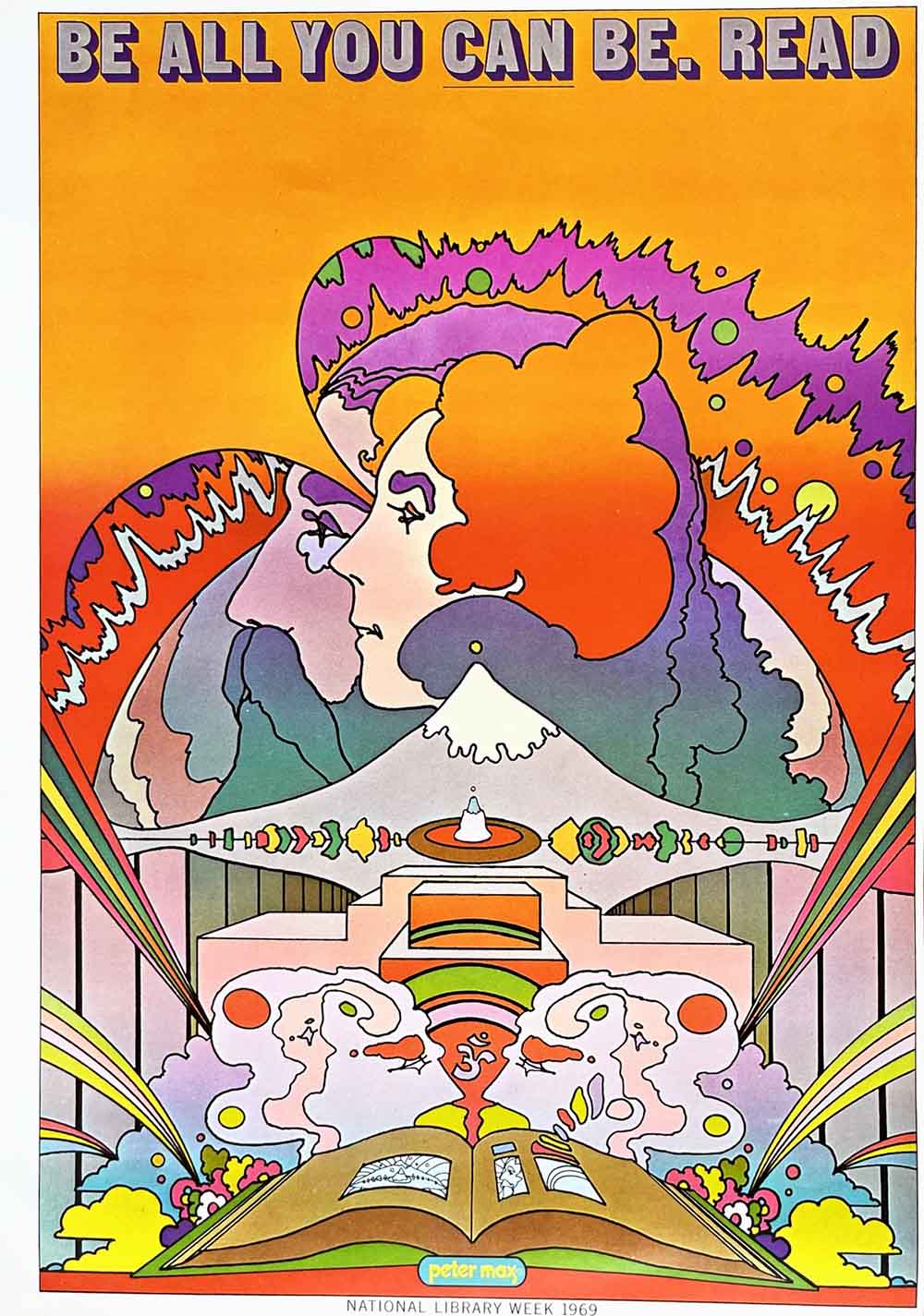 Peter Max Pop Art Poster 4 Read 1970