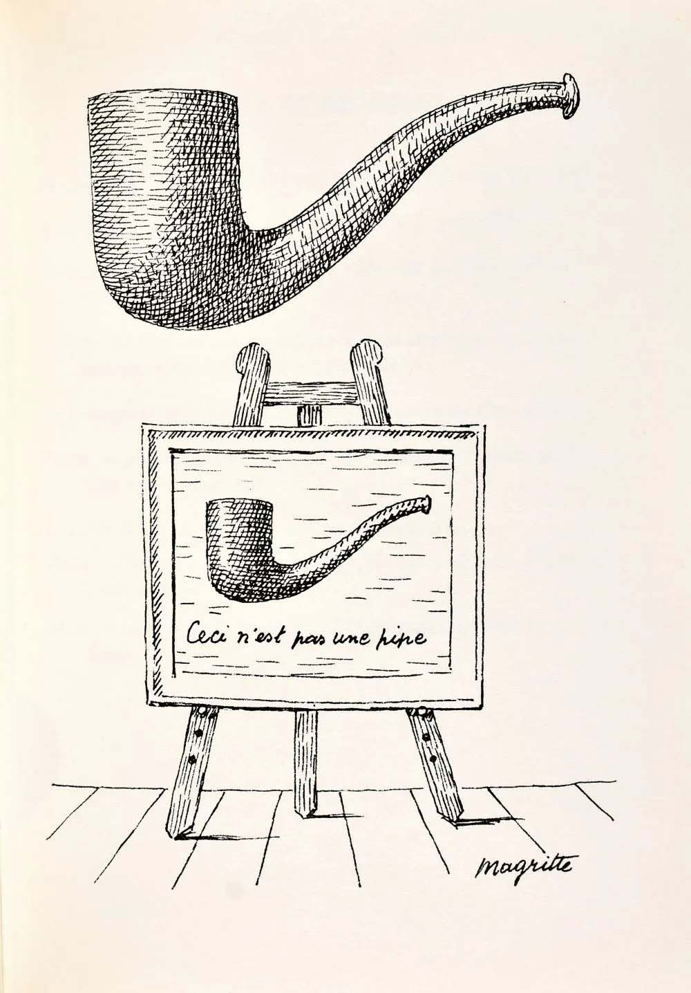1966 Rene Magritte Lithograph Ceci N'est pas une Pipe Aube a l'Antipode