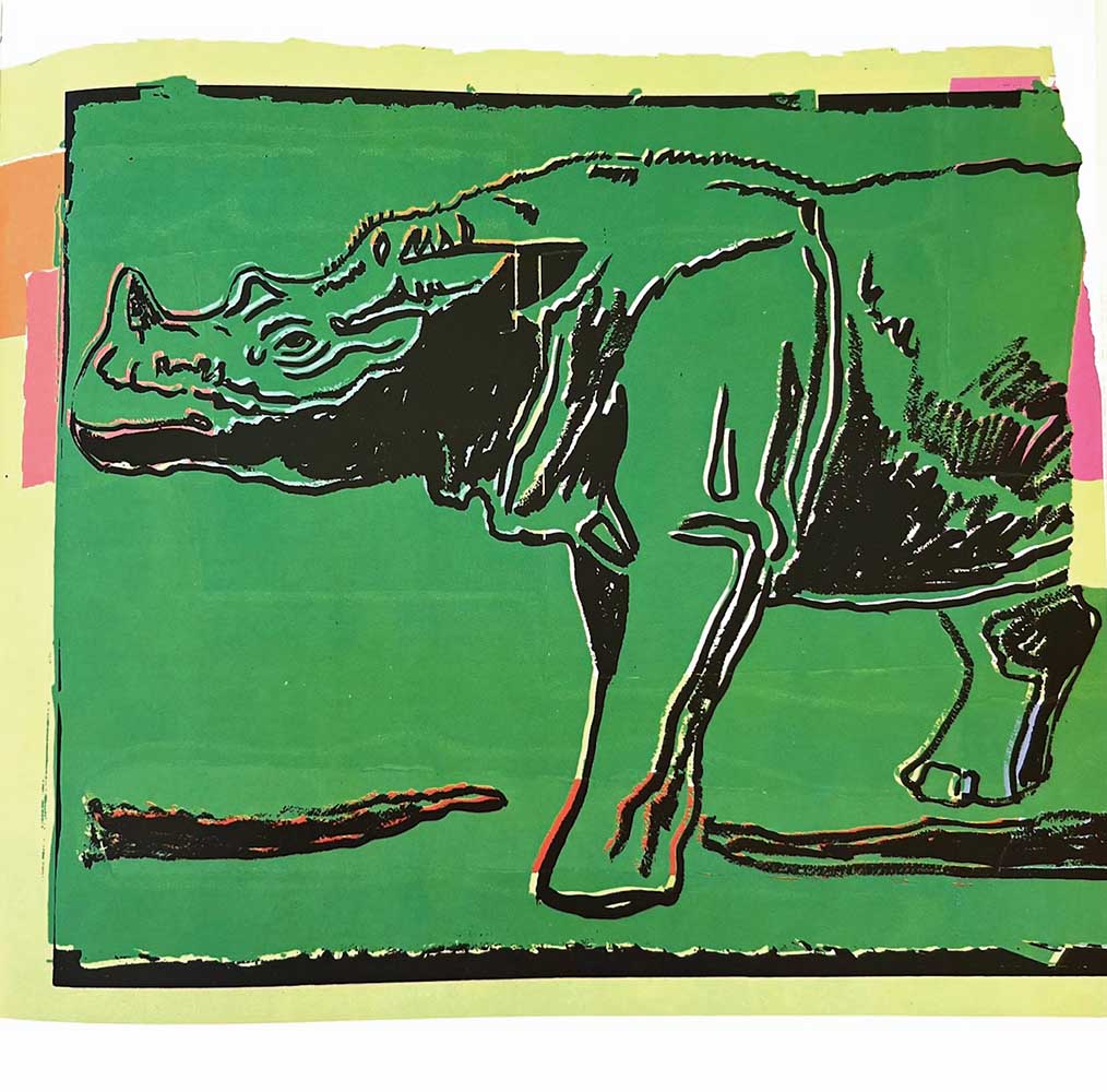 Andy Warhol Sumatra's Rhinoceros 1986 Vanishing Animals